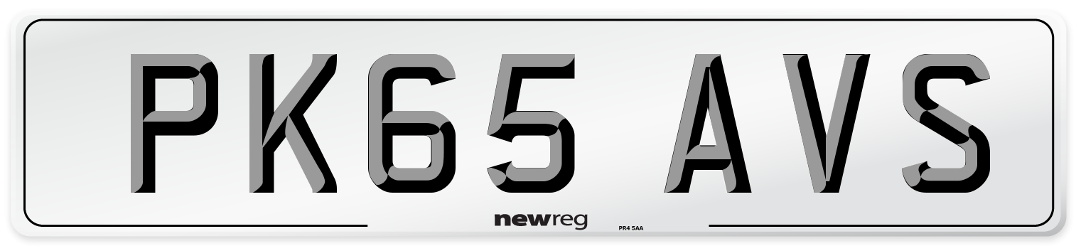 PK65 AVS Number Plate from New Reg